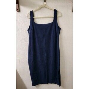 BEYOND YOGA Dress Womens Plus 2X Blue Nocturnal Navy Spacedye Icon Midi SD6166P